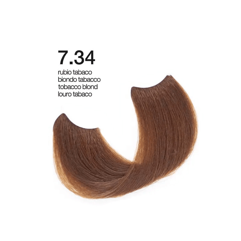 Exclusive Professional Hair Color Hi-Tech 100ml Tobacco / Μόνιμη Βαφή Μαλλιών Καστανά Ζεστά 7.34