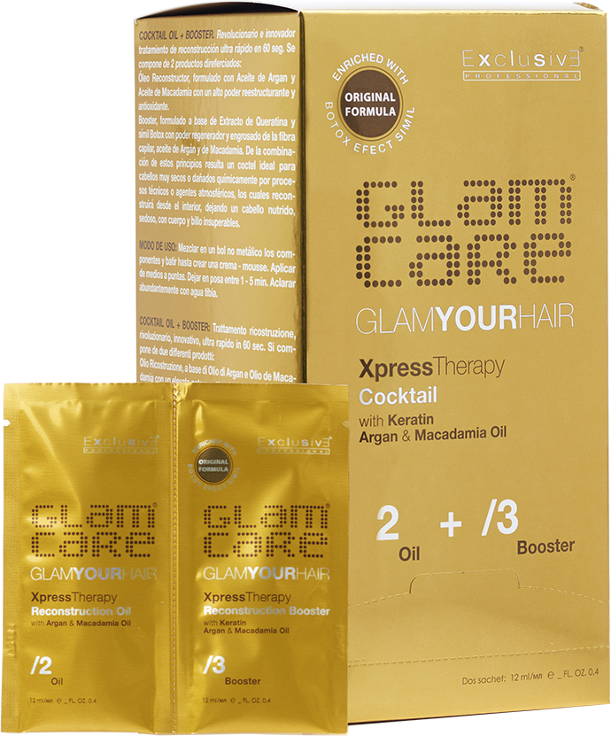Xpress Therapy Hair Treatment Cocktail Olio + Booster with Keratin, Argan & Macadamia Oil 50τμχ